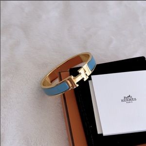 Authentic - Hermes Enamel Turquoise Bracelet